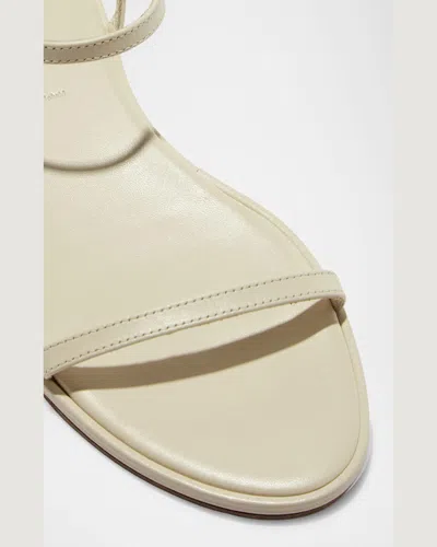 Aeyde Round Head Flat-soled Sandals In Ivory