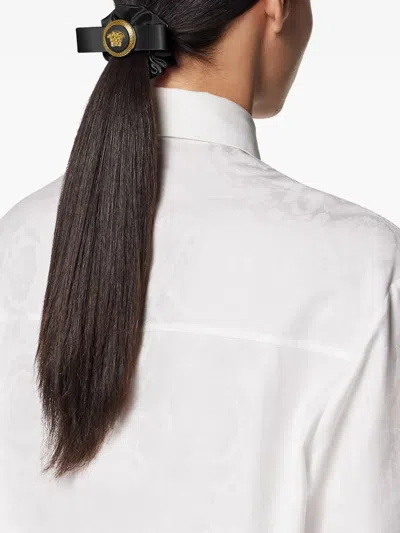 Versace Black Gianni Ribbon Scrunchie