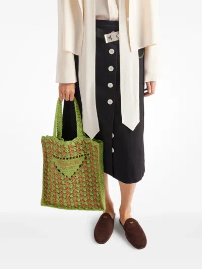 Prada Flared Midi Cotton Drill Skirt