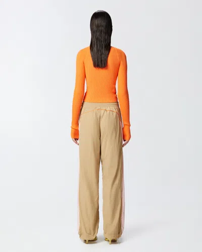 Pinko Technical Canvas Joggers With Side Band In Multi