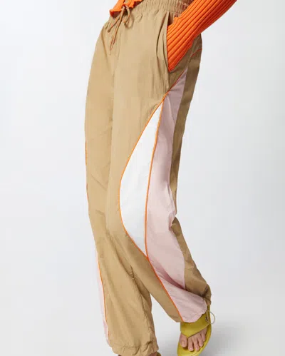 Pinko Technical Canvas Joggers With Side Band In Multi