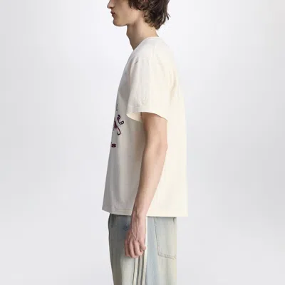 Adidas Statement Ivory Cotton T-shirt With Logo