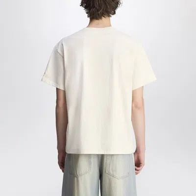 Adidas Statement Ivory Cotton T-shirt With Logo