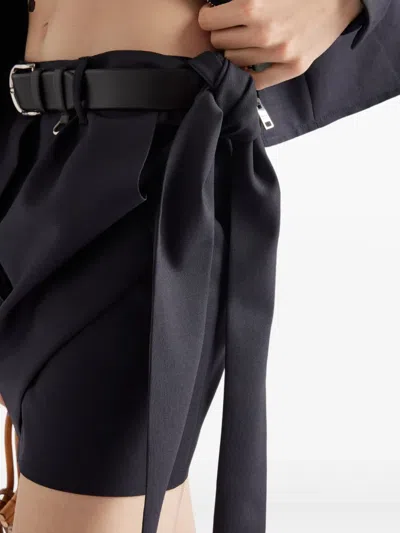 不对称迷你半身裙