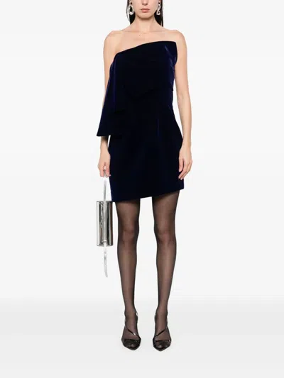 Givenchy Draped One-shoulder Velvet Dress