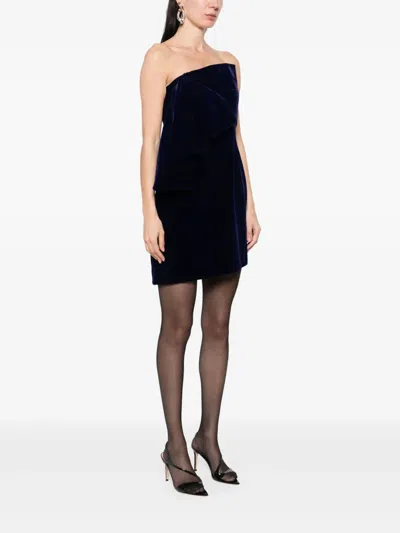 Givenchy Draped One-shoulder Velvet Dress