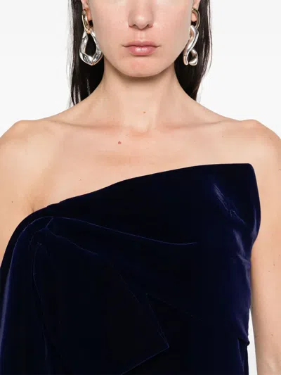 Givenchy Draped One-shoulder Velvet Dress