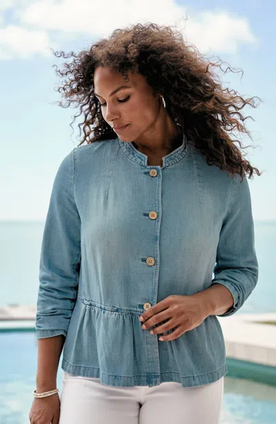 Jjill J.jill Button-front Peplum Jacket