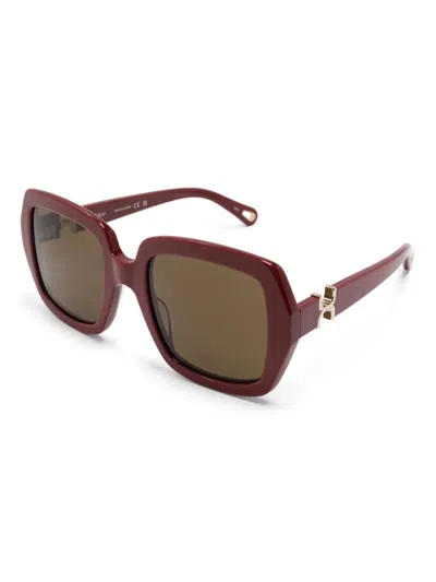 Chloé Square-frame Sunglasses In Brown