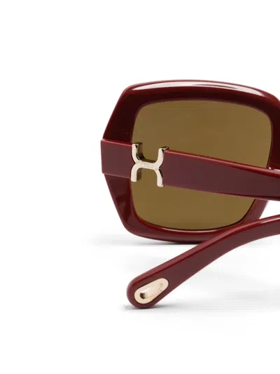 Chloé Square-frame Sunglasses In Brown