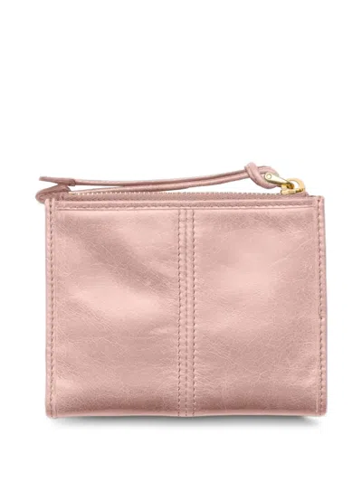 Prada Small Leather Wallet In Pink