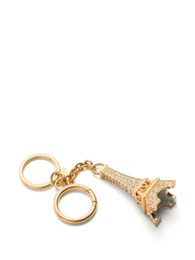 Valentino Garavani Chez Keyring In Gold