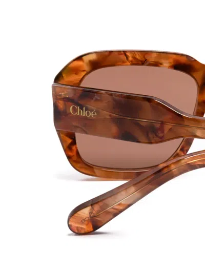 Chloé Square-frame Sunglasses In Brown