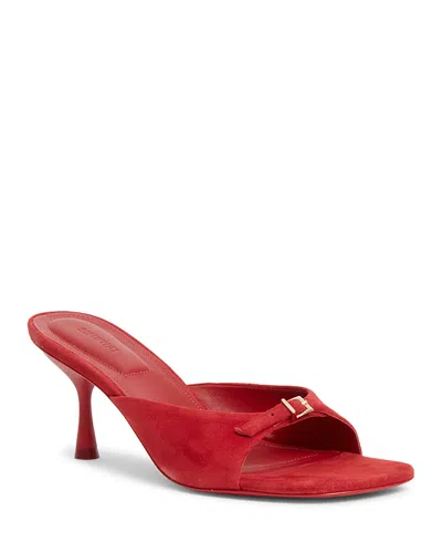 Simkhai Carey Suede Sandals In Red