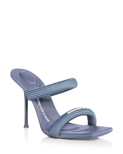 Alexander Wang Julie Padded Slide Sandal In Blue