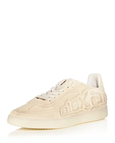 Alexander Wang White Leather Lex Sneakers In Brown