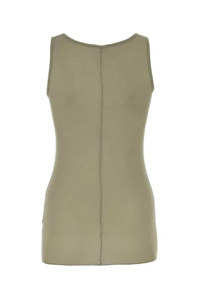 Ami Alexandre Mattiussi Ami Paris Dove Grey Viscose Blend Tank Top