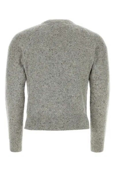 Ami Alexandre Mattiussi Ami Paris Melange Grey Wool Blend Sweater