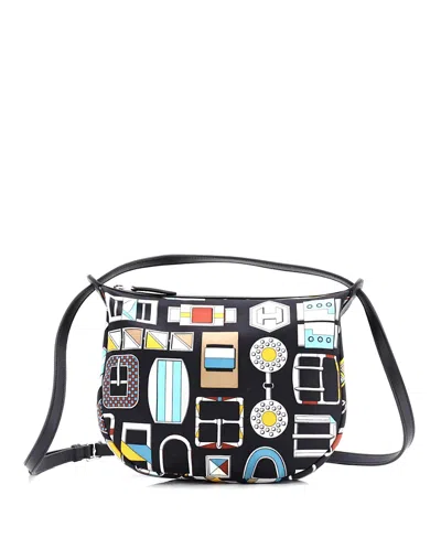 Pre-owned Pre-owned Hermes  Hermes Sursoie To Go Pouch Printed Silk And Leather