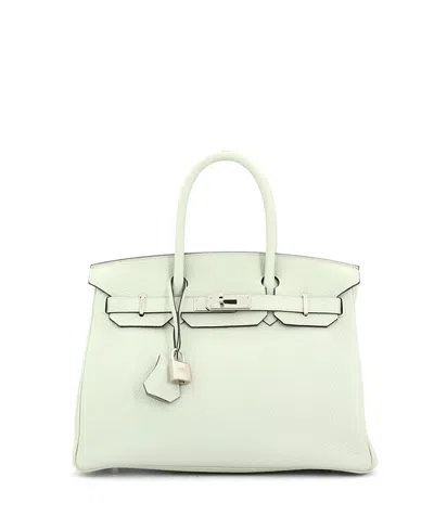 Pre-owned Pre-owned Hermes  Hermes Birkin 30 Handbag Green Togo With Palladium Hardware