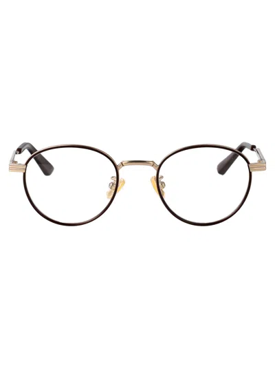 Bottega Veneta Gold Metal Optical Glasses