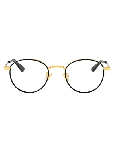 Bottega Veneta Gold Metal Optical Glasses