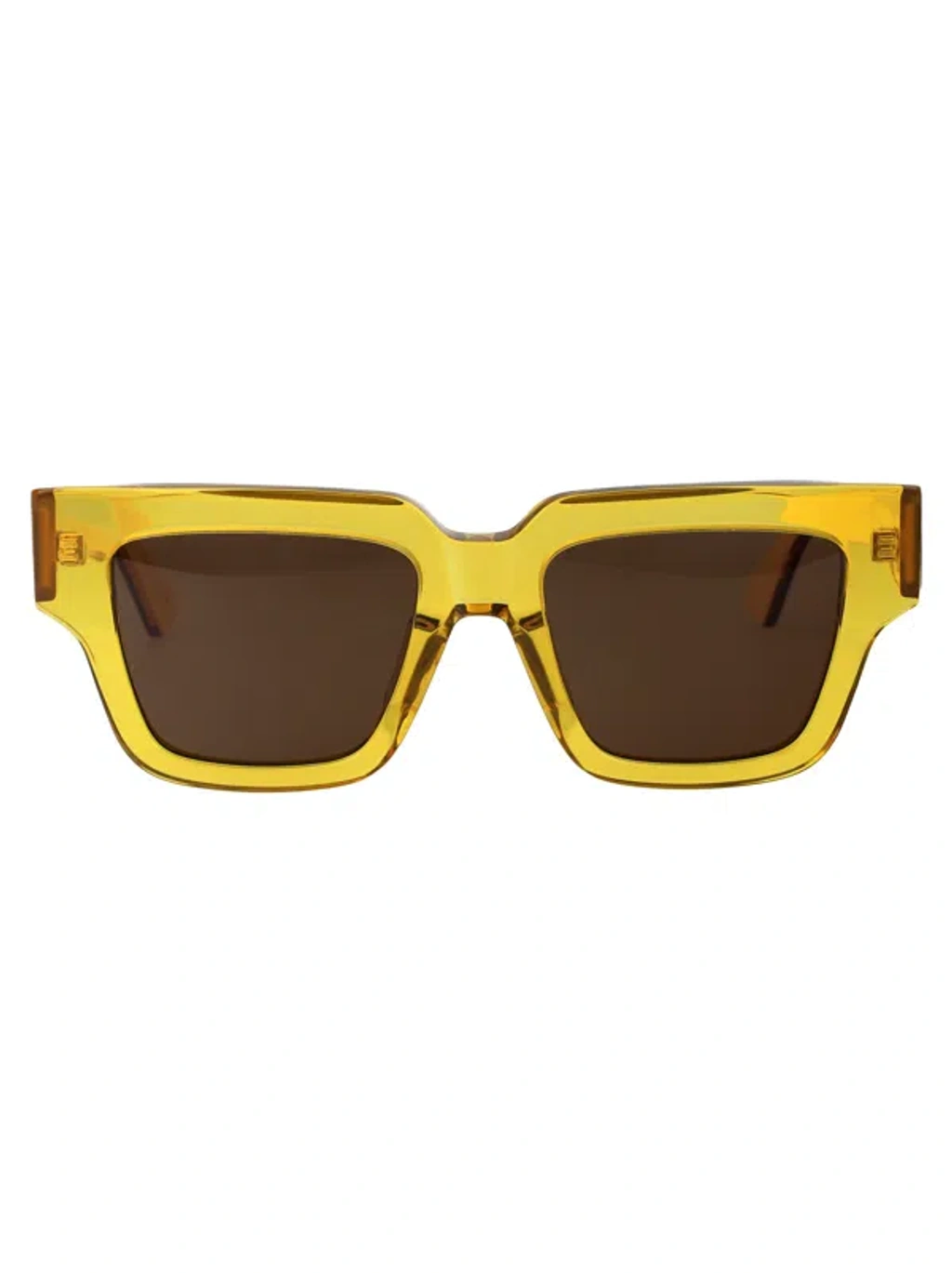 Bottega Veneta Women's Yellow Acetate Sunglasses In 004