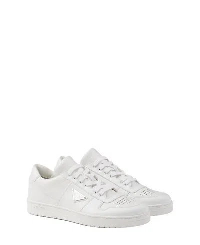 Prada White Leather Downtown Sneakers