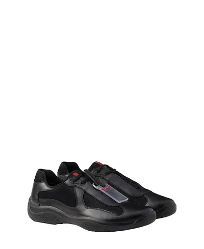 Prada Men's America's Cup Original Sneakers In Black