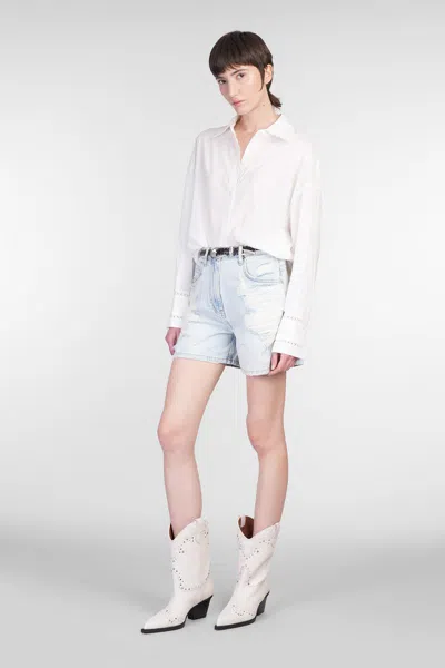 Iro Sascha Shorts In Blue Cotton