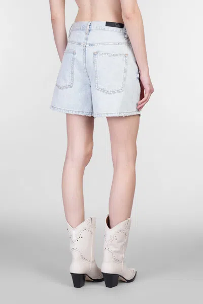 Iro Sascha Shorts In Blue Cotton