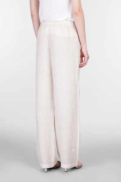 120% Lino Relaxed Wide-leg Linen Pants With Drawstring Waist