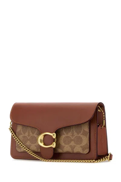 Coach Caramel Canvas Tabby Clutch