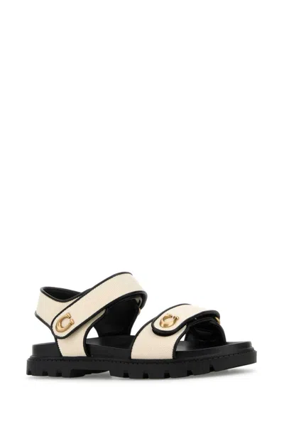 Coach Two-tone Canvas Brynn Sandals