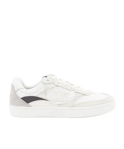Celine Lace-up Low-top Sneakers In White
