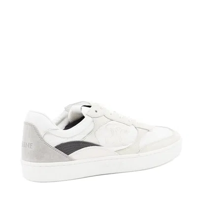 Celine Lace-up Low-top Sneakers In White