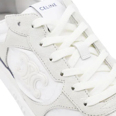 Celine Lace-up Low-top Sneakers In White