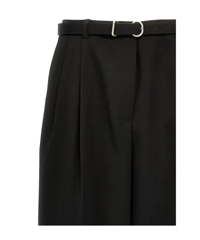 Jil Sander Wool Trousers With Back Pockets And Belt Loops