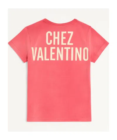 Valentino Crew Neck Graphic Print Short Sleeves Top