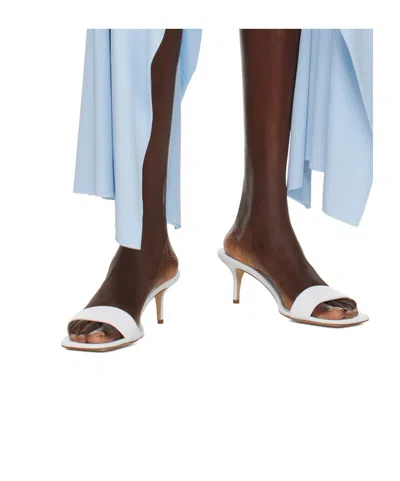 Aeyde Ilvy Leather Mules In White