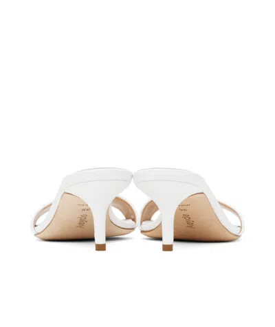 Aeyde Ilvy Leather Mules In White