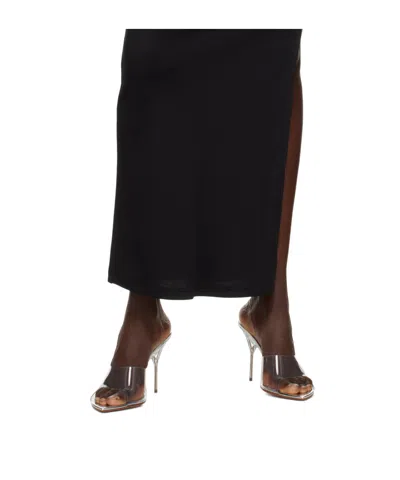 Amina Muaddi Pointed High Heel Sandals In White