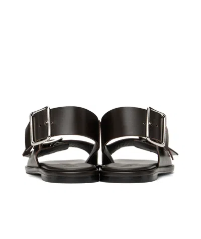 Aeyde 10mm Thekla Leather Sandals In Black