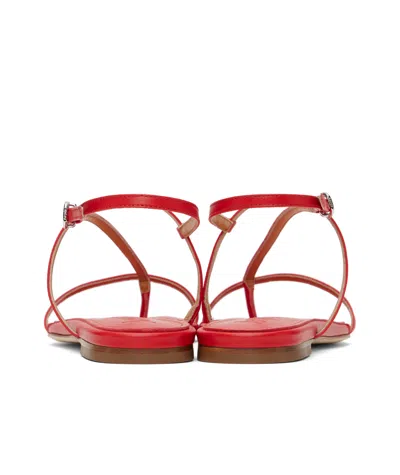 Aeyde Ella Leather Slingback Sandals In Red