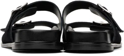 Aeyde Meena Suede Cow Leather Sandals Black