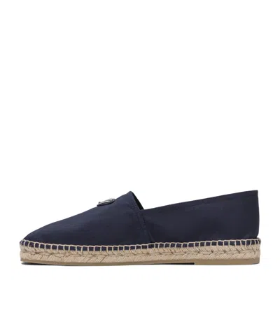 Prada Logo Tringolo Espadrilles Flat Shoes Blue