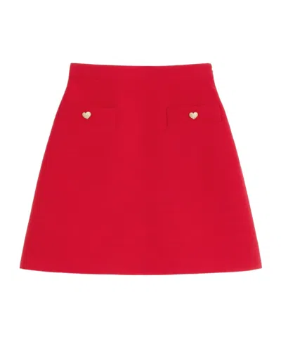 Valentino High Waist Skirt Heart-shaped Buttons