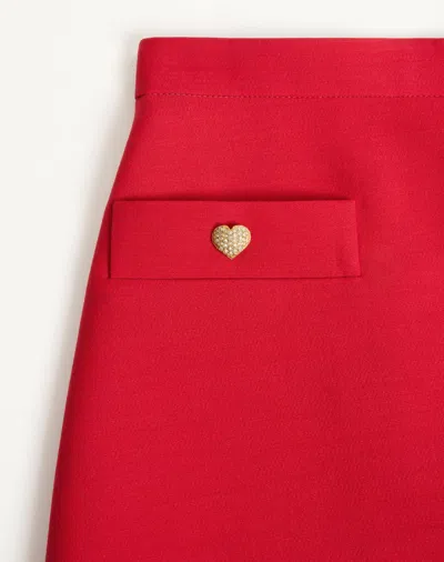 Valentino High Waist Skirt Heart-shaped Buttons