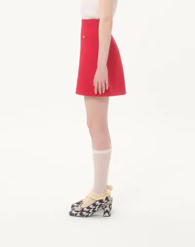 Valentino High Waist Skirt Heart-shaped Buttons