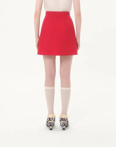 Valentino High Waist Skirt Heart-shaped Buttons